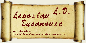 Leposlav Dušanović vizit kartica